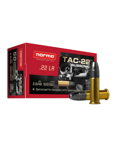 NORMA 22 Lr TAC Subsonic Hollow Point x50