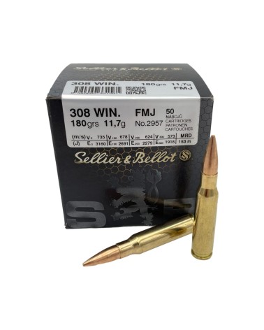 Sellier & Bellot cal.308 Win FMJ 180gr - 11.7g x50