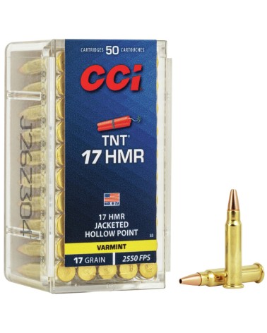 CCI 17 Hmr TNT Jacketed Hollow Point x50