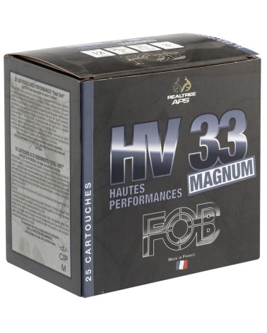 CARTOUCHES FOB HV 33 ACIER HAUTE PERFORMANCE MAGNUM - CAL. 12/76 N°5