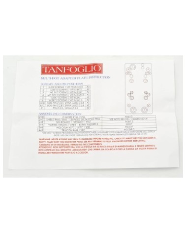 KIT PLAQUE TANFOGLIO OPTIC READY POUR CARCASSE ACIER