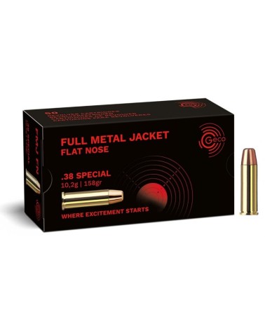 GECO cal.38 Spécial FMJ Flat Nose 158gr x50