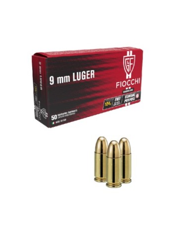FIOCCHI cal.9mm PARA FMJ 124 grs x500