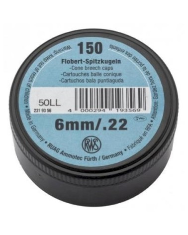 Balle conique flobert RWS Cal.6mm Flobert par 150
