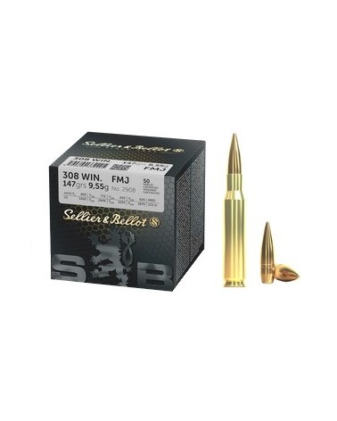 Sellier & Bellot cal.308 Win FMJ 147 Grains - 9,55g x50