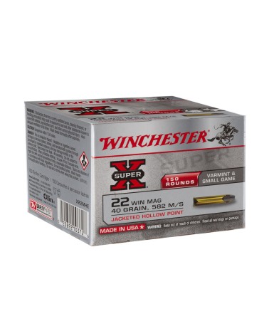 winchester 22Win Mag SUPER X JHP 40GR X150