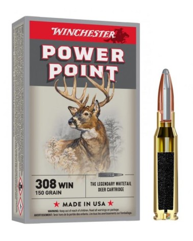 WINCHESTER cal.308 Win Power Point 150 grains - 9.7g X20