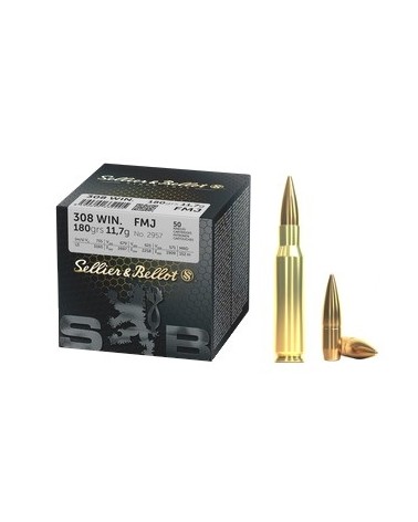 Sellier & Bellot cal.308 Win FMJ 180 grains x50