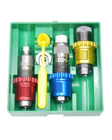 JEU D'OUTILS 3P LEE AVEC SUPPORT DOUILLE 308 WIN + BAGUES BREECH LOCK
