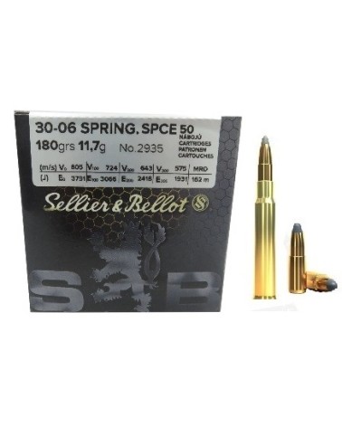 Sellier & Bellot cal.30-06 Sprg SPCE 180 grains - 11.7 grammes x50